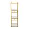 Gold Marble Glam Shelving Unit, 39" x 12" x 12"